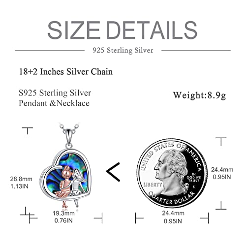 AOBOCO Sisters Necklace, Sisters Gifts from Sister, Birthday Jewelry Gift for Sister in Law Sterling Silver Urn