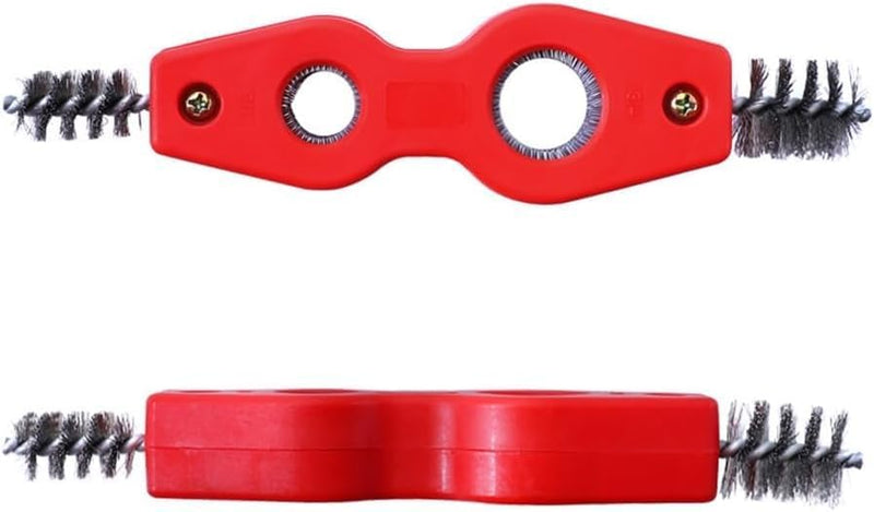 [Australia - AusPower] - Red Copper Pipe Cleaner 4 in 1 Pipe Deburring Brushes Copper Pipe Brushes Pipe Deburring for PVC PPR Brass Aluminum Hand Tools 2 Pack 