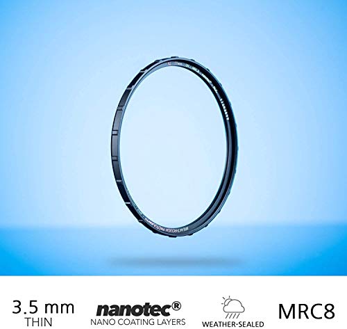 72mm X2 UV Filter for Camera Lenses - UV Protection Photography Filter with Lens Cloth - MRC8, Nanotec Coatings, Ultra-Slim, Traction Frame, Weather-Sealed by Breakthrough Photography 72mm