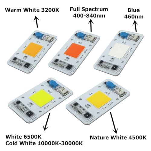 50W 220V COB High Power Royal Blue 445nm-450nm LED Lamp Chip Integrated Smart Built-in Driver Suitable for DIY LED Floodlight Headlight