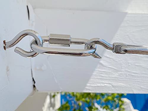 [Australia - AusPower] - 20 Pack M5 3/16 Inch Quick Link, 648 Lbs Stainless Steel Threaded Chain Connector Heavy Duty D Shape Locking Repair Link for Backpack DIY Accessories M5 20 PCS 