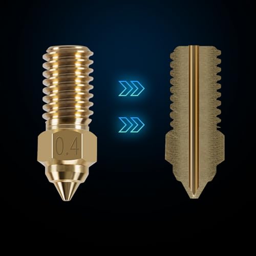KOYOFEI 20PCS Brass Nozzle Kit for Neptune 4, 3D Printer Accessories 8PCS 0.4mm, 3PCS 0.2mm, 0.6mm, 0.8mm, 1.0mm Brass Nozzles Kit for Elegoo Neptune 4, Neptune 4 Pro Neptune 4 Brass Multi-Size