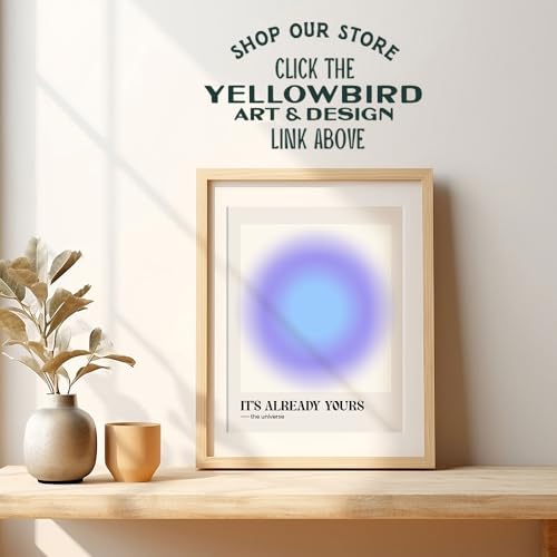 Inspirational Quotes for Women - Zen Wall Art - spiritual Decor - Motivational Gifts - Success Wall Art - Womens Office Decoration - Living room Artwork - Aesthetic Home Picture - Blue Aura Print