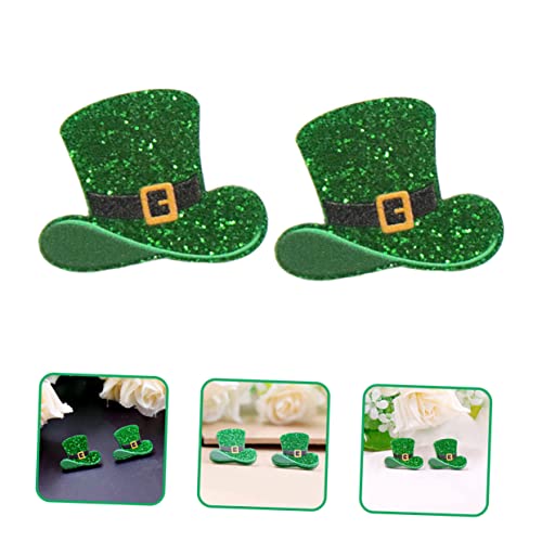 2 Pairs Hat Earrings Green Earrings for Women Studs Ladies Ladies Hats Winter St Patricks Day Dress up Trendy Acrylic Small Miss 2x1.6CMx5pcs Greenx5pcs