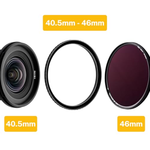 NiSi Brass Pro 40.5mm to 46mm Step-Up Ring, Converts 40.5 Lens to 46 Filter 40.5-46mm