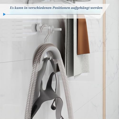 CPAP Hose Holder & Mask Holder - Universal Hose Stand for BiPAP, Fan & Sleep Apnea Devices (Bed/Wall Mounting)