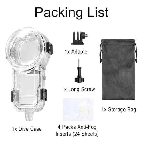 60M/196FT Underwater Invisible Dive Case for Insta360 X5