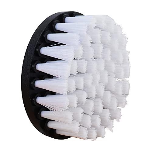 Werkfix Drill Brush Set 6pcs Soft White Cleaning Attachment, Carpet & Car Soft (White)