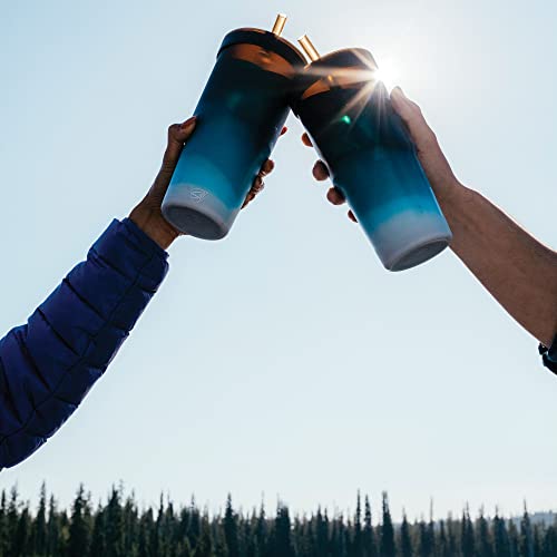 Silipint: Silicone 32oz Straw Tumblers: 2 Pack Moon Beam - Reusable Unbreakable Cup, Flexible, Sustainable, Hot/Cold, Airtight Lid 2 pieces