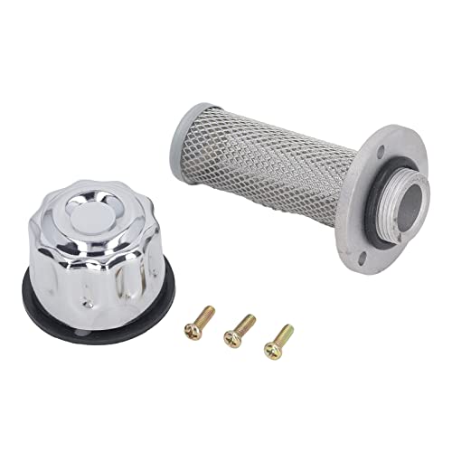 Replacement for Hydraulic Oil Filler Strainer for Oil Container, Carbon Steel Filling Strainer Vent Cap Assembly for Car Vehicle Excavator Tractor, 28mm Flange Installation