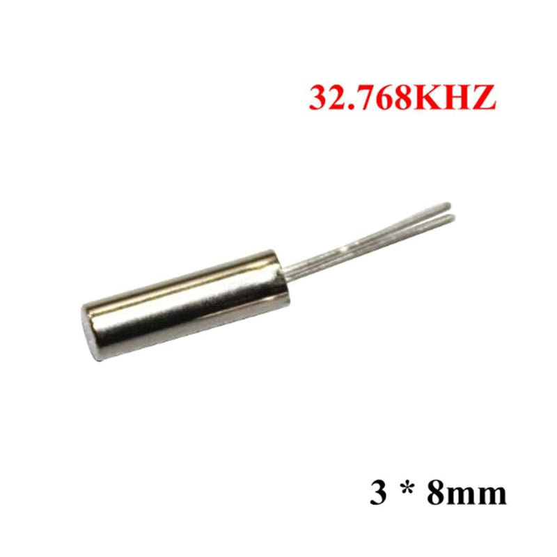 [Australia - AusPower] - 20Pcs Silver Clock Crystal (32768HZ) 32.768KHZ Crystal Oscillator Passive Components (3 * 8mm) 
