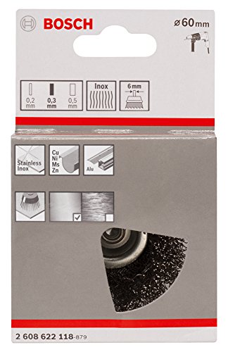 Bosch 2608622118 Wire Cup Brush, Silver, 60 mm