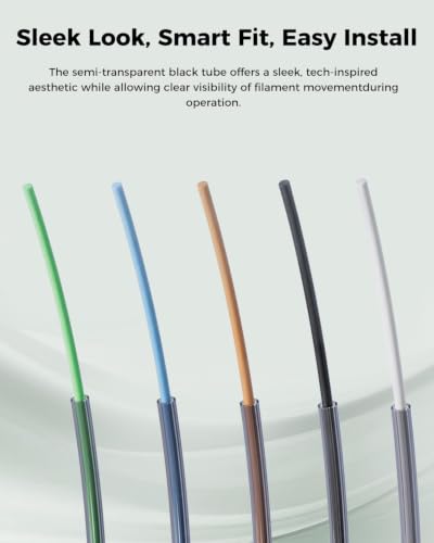 Creality Official PTFE Teflon Tube 4M, Upgrade Low-Resistance Star-Shaped Inner Channel Design Reduces Resistance by 30%, Support 260°C High Temperatures Printing, in Multicolor Printing Star 4M