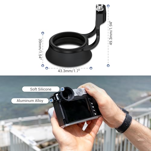 Extended GFX 100RF Eyecup Eyepiece Viewfinder for Fujifilm GFX100RF Eye Cup Silver for Fujifilm GFX100RF