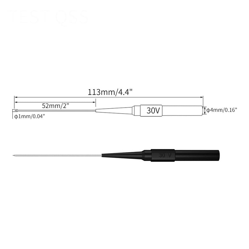[Australia - AusPower] - Test Lead Kit 25pcs 4mm Banana Plug to Alligator Clip Test Leads Kit Test Probes Back Probe Kit for Multimeter Automotive Diagnostic Testing Tools Set 8008 25pcs-B 