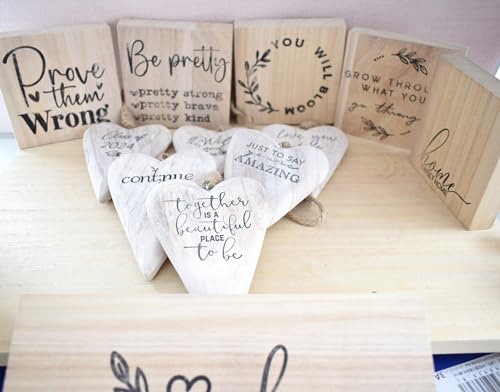 "YOU WILL BLOOM Solid Wood Freestanding Plaque. Wooden Shelf or Desk Decor. Graduation, Promotion, New Home Uplifting Gift Home Ornament."