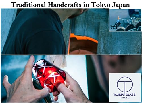 Tajima Fuji Glass TG15-015-R with CERTIFICATE Direct procurement from manufacturer Japanese Traditional handicraft Edo Kiriko Glass x YOLOZY