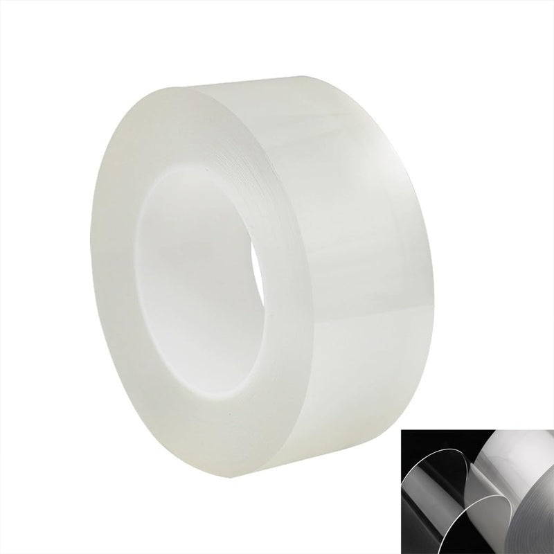 Transparent Tape Easy to Clean, 2 inches Wide by 66 inches Long, Made of polyethylene + Gauze, Easy to Clean Without Adhesive Residue Ultra-Thick Tape