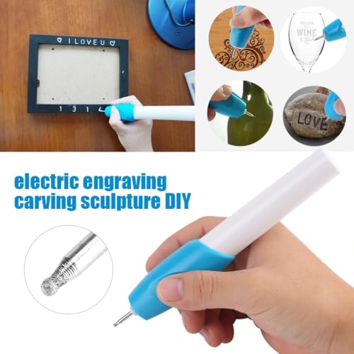 Engraving Pen, Mini Electric Engraving Machine Handheld Carving Pen Glass Metal Plastic Wood Engraver Tool