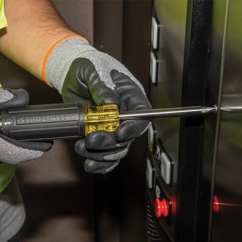 Klein Tools 32307 Multi-bit Tamperproof Screwdriver, 27-in-1 Tool with Torx, Hex, Torq and Spanner Bits with 1/4-Inch Nut Driver 27-in-1 Tamperproof