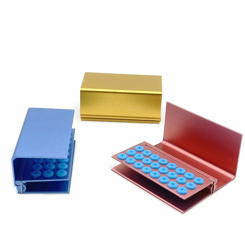 [Australia - AusPower] - 3Pcs 24 Holes Dental Burs Holder Block Case for CA/RA?FG Dental Autoclavable Burs Holder with Silicon Cover 