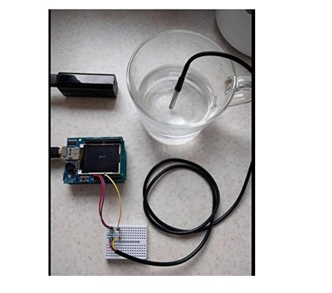 [Australia - AusPower] - 6PCS DS18B20 Temperature Sensor 2M Waterproof Temperature Probe Suitable for Arduino, xiao,ESP32 etc Development Boards Stainless Steel Probe Temperature Range (-55℃~ +125℃) 