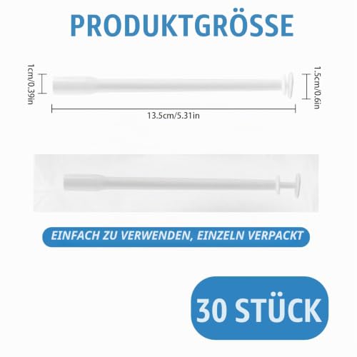 Pack of 30 Disposable Vaginal Cream Applicators for Approx. 1cm Capsules | Hygienic syringe for Vagisan lactic acid suppositories, hygienic thread applicators for most suppositories