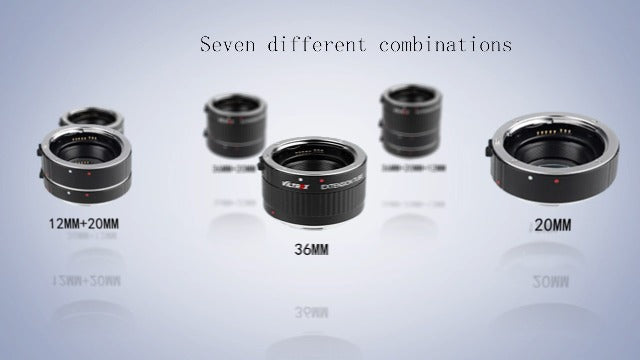 Viltrox Metal Mount Auto Focus AF Macro Extension Tube Ring Set 12mm,20mm,36mm for Canon EF EF-S Lens DSLR Camera 760D 700D 80D 70D 5DII 5DIII 1300D