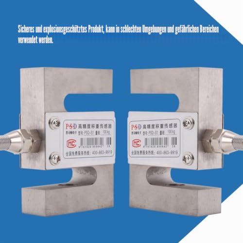 Load Cell Sensor Weighing Sensor Portable Weight Sensor Scale Sensor Weighing S Bar Precision 50/100/300/2000 kg for Container Weight High Pressure Weighing Technology (100 kg) 100 kg