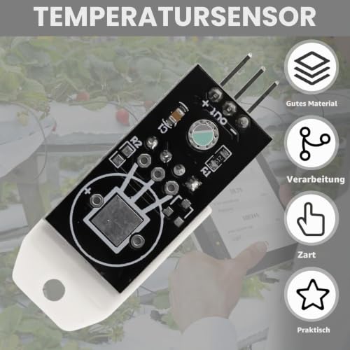 Pack of 8 DHT Temperature Sensor 22/2302 and Humidity Sensor with Board and Cable 3.3-5.5V DHT Temperature Sensor Compatible with Arduino, Sensor 22 Digital Temperature and Humidity Sensor
