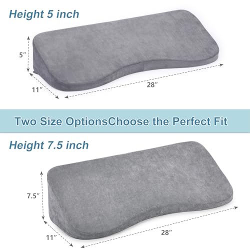 Long Wedges for Bed Positioning Pillow for After Surgery Curved Shaped Medical Wedge Pillows for Seniors to Prevent Bed Sore and Improve Healing Process No-Slip Bottom Height 5 Inch
