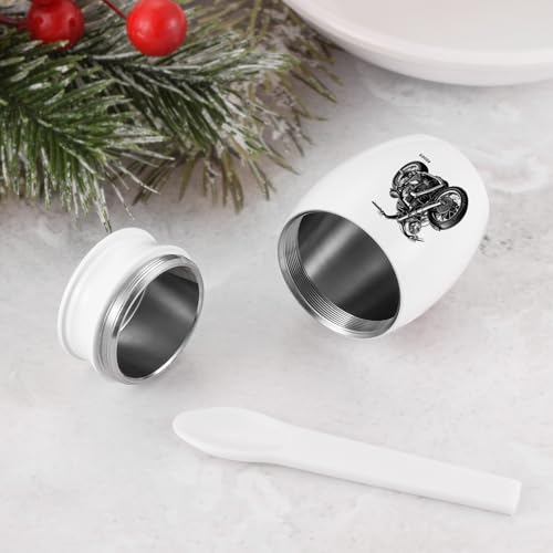 SOITIS Mini Urns Stainless Steel Decorative Cremation Keepsake for Ashes 1.57 Small Urns Memorial Ashes Urn with Black Motorcycle - Riding in Heaven A-Motorcycle