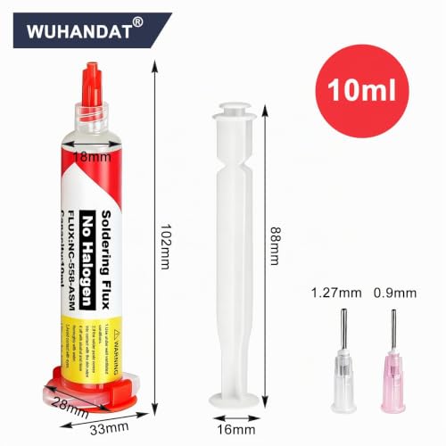Flux Soldering Flux, Soldering Flux 10 ml | Flux pen, soldering accessories, flux pen, push rod construction, for SMD, BGA, LED, electronics, circuit board assembly, etc