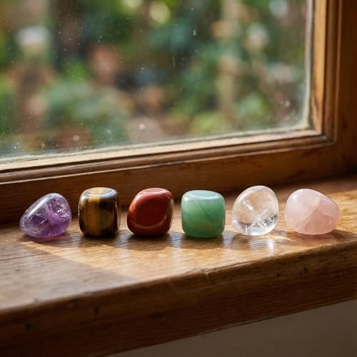 House Protection Natural Crystal Set for Negative Energy Removal, Home Protection Healing Stones for EMF Cleansing & Spiritual Blessing, Ideal for New Home Gift, Housewarming Kit