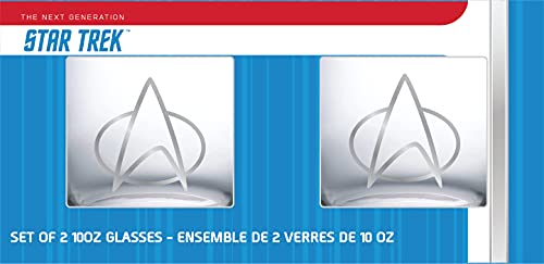 Star Trek: The Next Generation - Collectible Whiskey Glasses - Set of 2 Glasses (10 oz.)