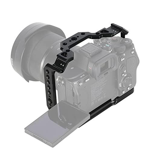 NICEYRIG Compact Cage for Sony Alpha 7V / 7R V/Alpha 7 IV/Alpha 7S III with NATO Rail Double Cold Shoe - 497