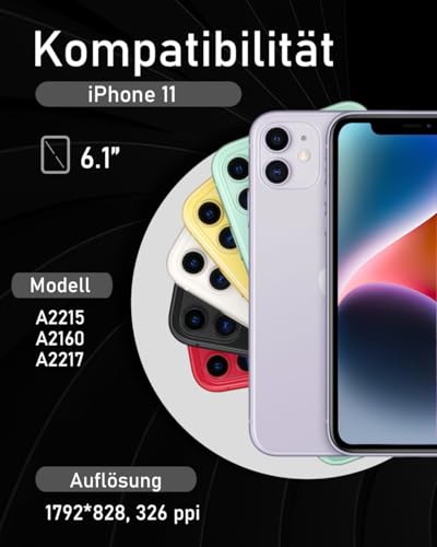 Bokman Display Repair Kit Compatible with Black iPhone X | (including glass, retina LCD, touch screen), matching professional tool kit included iPhone 11