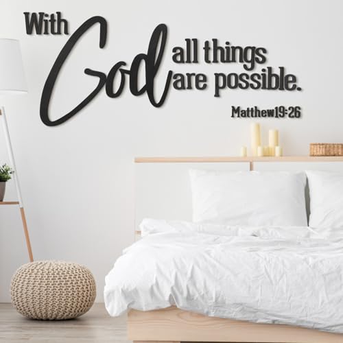 AceOrbit Bible Verse Wall Art 3D Wooden Letters Scripture Sign God