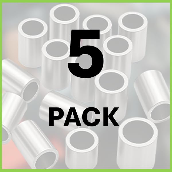 Aluminum Spacer 1" OD x 1/2" ID x 2" Long-Round Spacer Unthreaded Standoff Bushing Plain Finish, Fits Screws Bolts M12 and 1/2" by Metal Spacers Online (5 Pack) 2" Length 5
