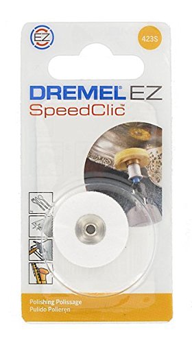 Dremel EZ SpeedClic 423S Textile Polishing Wheel - Accessory Set for Multifunctional Tool with 1 Polishing Disc for Polishing Plastics, Metal, Stainless Steel, Aluminum, Brass, Gold and Silver and 1 - Pack (Pack of 3) Dremel EZ SpeedClic 423S