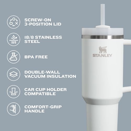 STANLEY Quencher H2.0 Flow State Tumbler, 30 oz, Black Chroma 30 Ounces