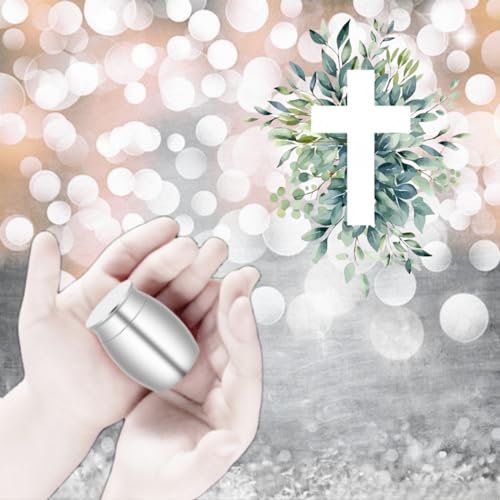 NA Small Keepsake Urns Stainless Steel Mini Waterproof Memorial Cremation Container Jar for Memorial Human Pet Ashes… (A Silver) A Silver