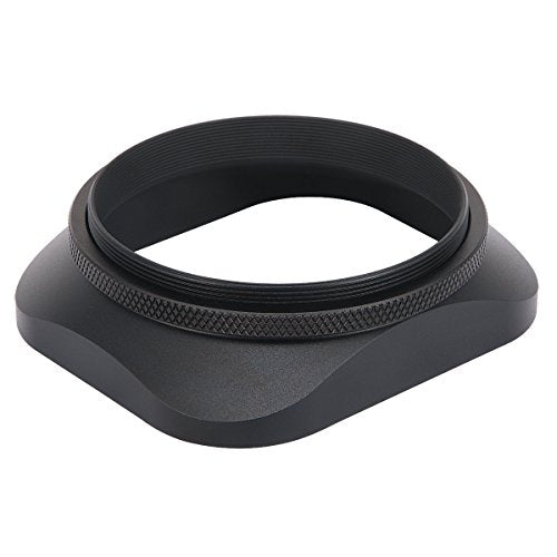 Haoge LH-B58T 58mm Square Metal Screw-in Lens Hood with Cap for 58mm Canon Nikon Sony Leica Carl Zeiss Voigtlander Nikkor Fujifilm Olympus Lens and Other Lens with 58mm Filter Thread