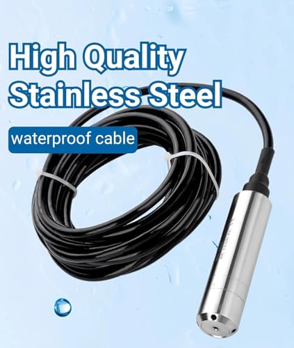 [Australia - AusPower] - DC 24V 4-20mA Throw-in Type Liquid Water Level Sensor Transmitter For Detecting 0-5m Range Depth 