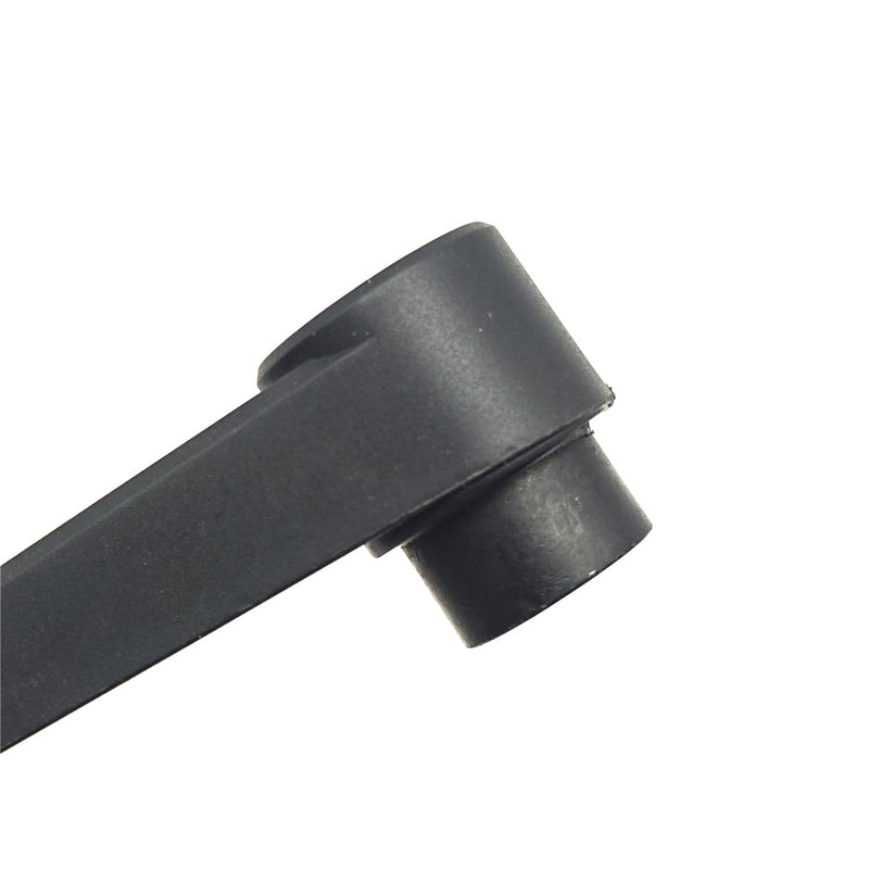 [Australia - AusPower] - 3.15"" Nylon Crank Handle Drill Press Revolving Handle with Round or Square Installation Hole Smooth 360 Degree Operation for Industry Lathe Milling Grinding Machine (Round Hole 10x80), Black Round Hole 10x80 
