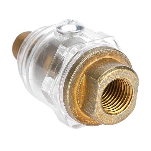 Oil Lubricator 1/4" BSP Mini In Line Air Tool Oil Lubricator Oiler Compressor Pipe Automatic Lubrication