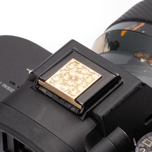 Cherry Blossom Pattern Camera Metal hot Shoe Cover for Sony A1 A7C A7CR A7CII A7M2 A7M3 A7R4 A7R5 A7S3 A6700 A6600 A6500 (Copper Alloy-for Sony) Copper Alloy-For sony