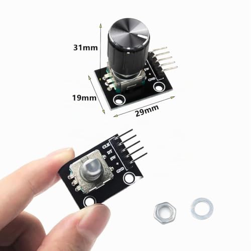 KY-040 Rotary Encoder Module 360 Degree Rotary Encoder Module Pack of 10 | For Arduino, potentiometer digital pulse output electronic building blocks for automotive electronics multimedia audio.