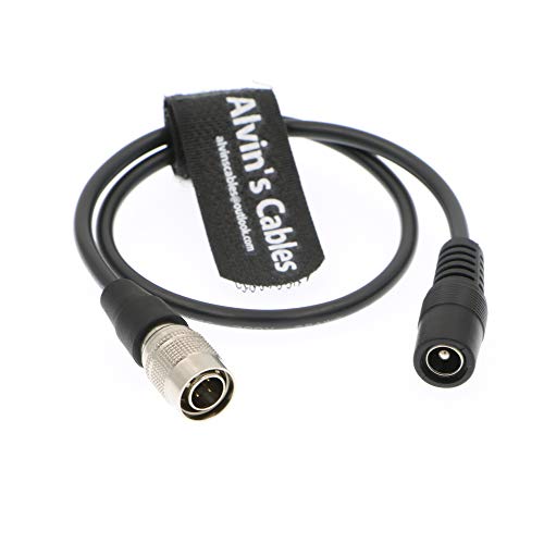 Alvin's Cables Hirose 4 Pin Male to DC Female Cable for Sound Device ZAXCOM Blackmagic
