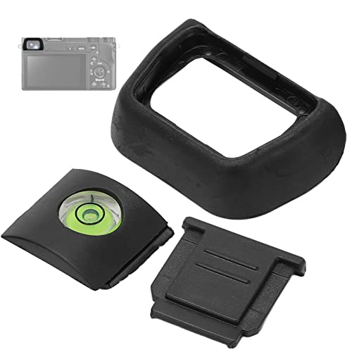 Rubber Camera Viewfinder Eyecup Eyepiece Eyeshade for Sony A6000 A6100 A6300 A5000 Eye Cup Protector Replaces Viewfinder Eye Cup Cold Shoe Cover